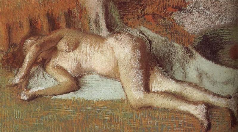 Edgar Degas After bath oil painting image